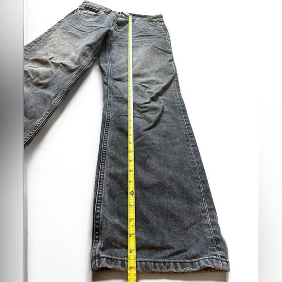 Zara TRF Mid Rise Wide Leg Jeans Black washed US 8 - Picture 10 of 12